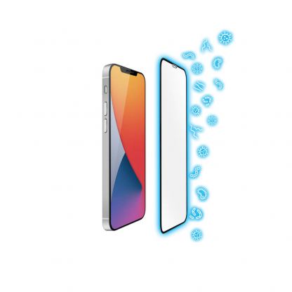 Torrii BodyGlass 3D Full Cover Anti-Bacterial Glass - калено стъклено защитно покритие с антибактериално покритие за целия дисплей на iPhone 12 mini (прозрачен-черен)