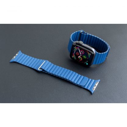 Torrii Leather Loop Band - кожена каишка за Apple Watch 38мм, 40мм (син)
