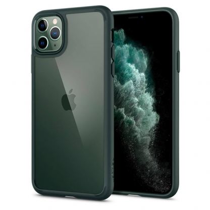 Spigen Ultra Hybrid Case - хибриден кейс с висока степен на защита за iPhone 11 Pro (зелен)