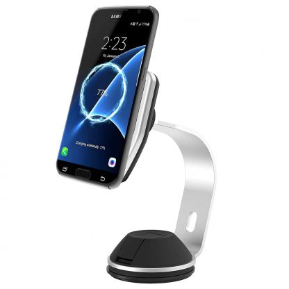 Scosche MagicMount Pro Home QI Holder - магнитна поставка с безжично зареждане за Qi съвместими смартфони (черен)