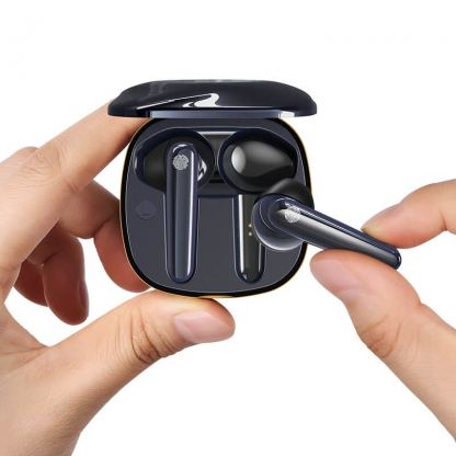 USAMS SD001 TWS Earbuds  - безжични блутут слушалки със зареждащ кейс (тъмносин)