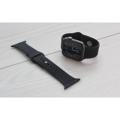 Torrii Silicone Band - силиконова каишка за Apple Watch 42мм, 44мм (черен)