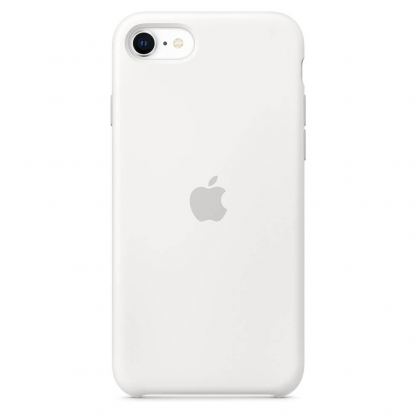 Apple Silicone Case - оригинален силиконов кейс за iPhone SE (2022), iPhone SE (2020), iPhone 8, iPhone 7 (бял)