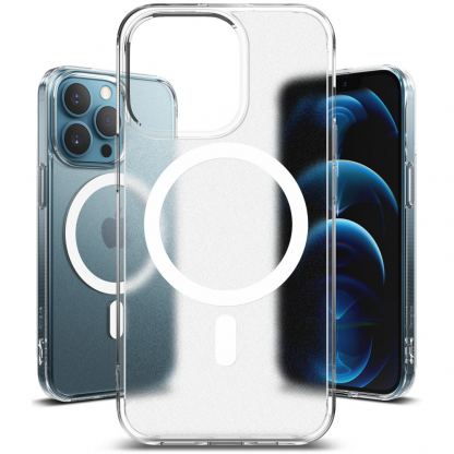 Ringke Fusion Magnetic Case - хибриден кейс с висока степен на защита с MagSafe за iPhone 13 Pro (прозрачен-мат) 