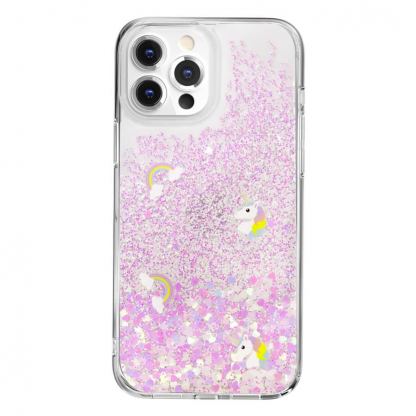 SwitchEasy Starfield Case - дизайнерски хибриден удароустойчив кейс за iPhone 13 Pro Max (розов) 