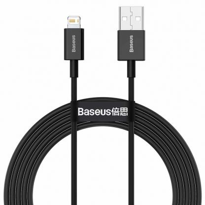 Baseus Superior Lightning USB Cable (CALYS-C01) - USB кабел за Apple устройства с Lightning порт (200 см) (черен)