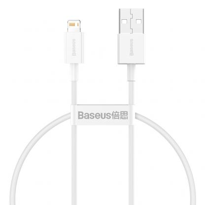 Baseus Superior Lightning USB Cable (CALYS-02) - USB кабел за Apple устройства с Lightning порт (25 см) (бял)