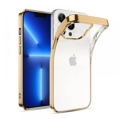 ESR Project Zero Case - силиконов (TPU) калъф за iPhone 13 Pro (златист-прозрачен)