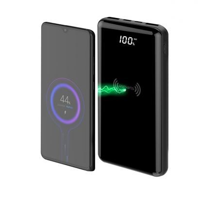 4smarts Wireless Powerbank VoltHub Ultimate 2, 10000mAh, Quick Charge, PD 18W - външна батерия с USB-C изход с възможност за безжично зареждане и технология за бързо зареждане (черен)