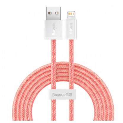 Baseus Dynamic Fast Charging Lightning to USB Cable 2.4A (CALD000507) - USB към Lightning кабел за Apple устройства с Lightning порт (200 см) (розов)