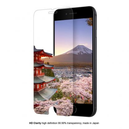 Ringke Invisible Defender ID Glass Tempered Glass 2.5D - 2 броя калено стъклено защитно покритие за дисплея на iPhone SE (2020), iPhone 8, iPhone 7, iPhone 6/6S (прозрачен)