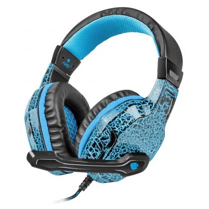Fury Backlit Gaming Headset Hellcat NFU-0863 - USB гейминг слушалки с подцветка и микрофон за PC и лаптопи (черен-син)
