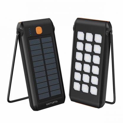 4smarts Solar Power Bank TitanPack Flex 10000mAh - соларна удароустойчива външна батерия с USB-A, USB-C изход и фенер 
