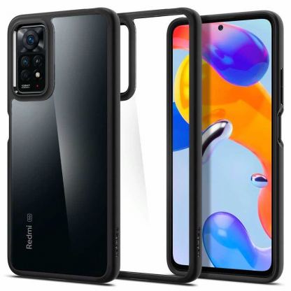 Spigen Ultra Hybrid Case - хибриден кейс с висока степен на защита за Xiaomi Redmi Note 11 Pro 5G (черен-прозрачен)