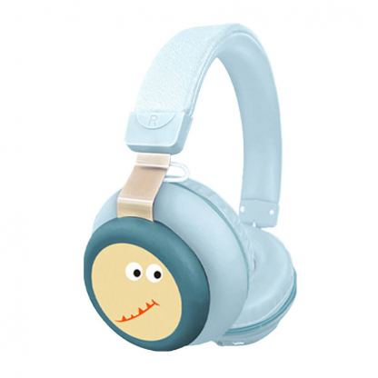 Gjby CA-030 Dinosaur BT Wireless On-Ear Headphones - безжични блутут слушалки, подходящи за деца (светлосин)