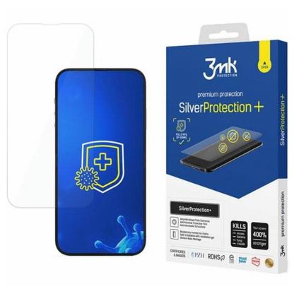 3mk Silver Protection+ Screen Protector - антибактериално защитно покритие за дисплея на iPhone 14, iPhone 14 Pro (прозрачен)