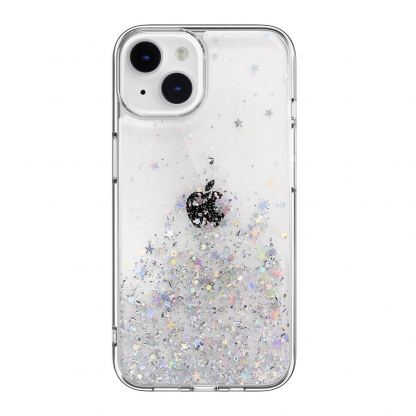 SwitchEasy Starfield Case - дизайнерски хибриден удароустойчив кейс за iPhone 14 (прозрачен)