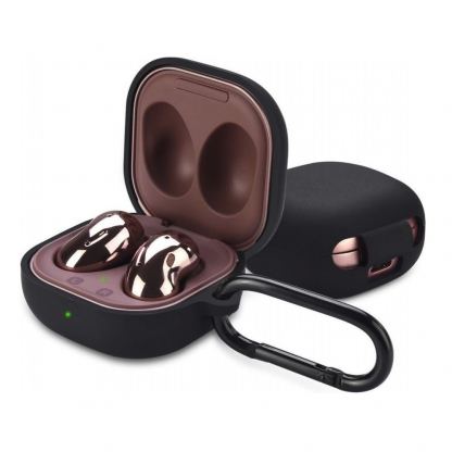 Tech-Protect Icon 2 TPU Case - силиконов (TPU) калъф с карабинер за Samsung Galaxy Buds 2, Galaxy Buds Live, Galaxy Buds Pro (черен)