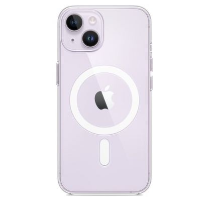 JC MagSafe Clear Case - хибриден удароустойчив кейс с MagSafe за iPhone 14 Plus (прозрачен) 