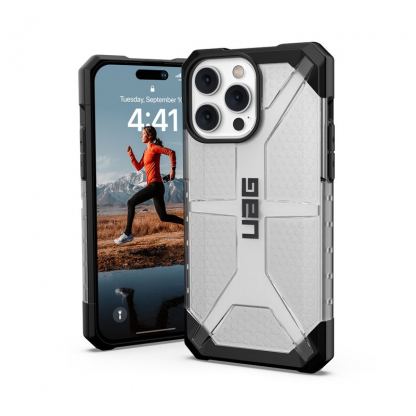 Urban Armor Gear Plasma Case - удароустойчив хибриден кейс за iPhone 14 Pro (прозрачен)