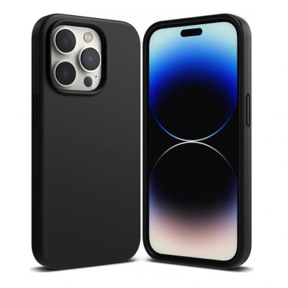 Ringke Soft Silicone Case - силиконов (TPU) калъф за iPhone 14 Pro (черен)