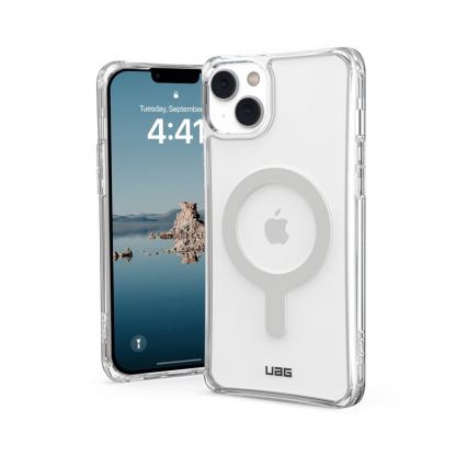 Urban Armor Gear Plyo MagSafe Case - удароустойчив хибриден кейс за iPhone 14 Pro (прозрачен)