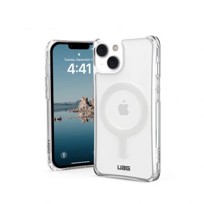 Urban Armor Gear Plyo MagSafe Case - удароустойчив хибриден кейс за iPhone 14 (прозрачен)