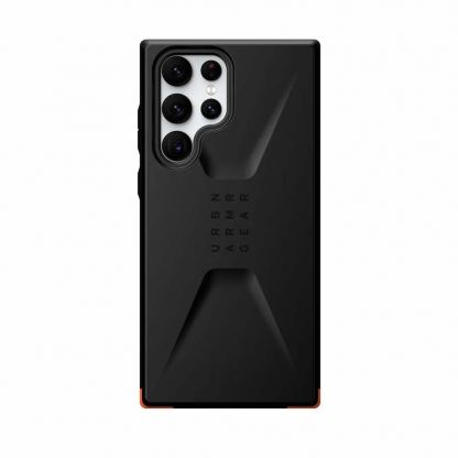 Urban Armor Gear Civilian Case - удароустойчив хибриден кейс за Samsung Galaxy S23 Ultra (черен)
