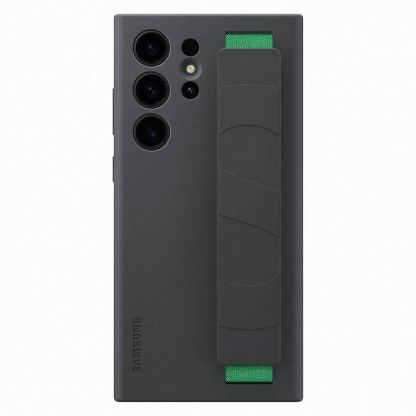 Samsung Silicone Grip Cover EF-GS918TBEGWW - оригинален силиконов кейс с ластик против изпускане за Samsung Galaxy S23 Ultra (черен)