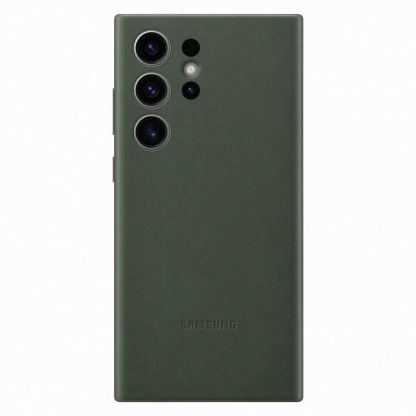 Samsung Leather Cover EF-VVS918LG - оригинален кожен кейс (естествена кожа) за Samsung Galaxy S23 Ultra (зелен)