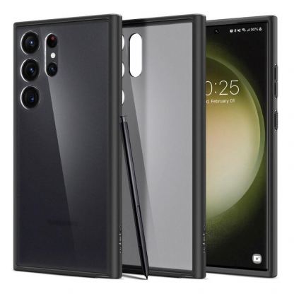 Spigen Ultra Hybrid Case - хибриден кейс с висока степен на защита за Samsung Galaxy S23 Ultra (черен)