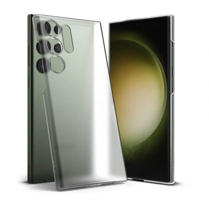 Ringke Slim Matte PC Case - поликарбонатов кейс за Samsung Galaxy S23 Ultra (прозрачен-мат)