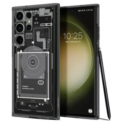 Spigen Ultra Hybrid Zero One Case - хибриден кейс с висока степен на защита за Samsung Galaxy S23 Ultra (черен) 