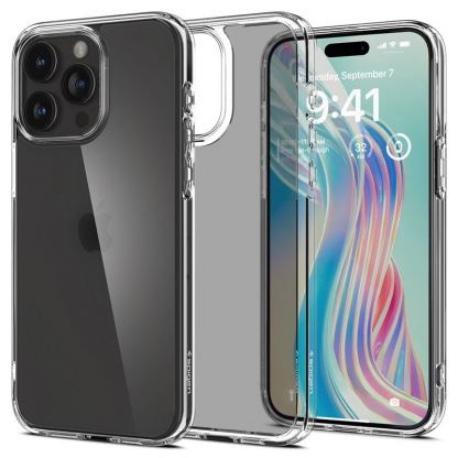 Spigen Ultra Hybrid Case - хибриден кейс с висока степен на защита за iPhone 15 Pro (прозрачен-матиран)