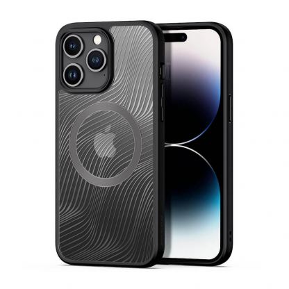 Dux Ducis Aimo MagSafe Case - хибриден удароустойчив кейс с MagSafe за iPhone 15 Pro Max (черен-прозрачен)