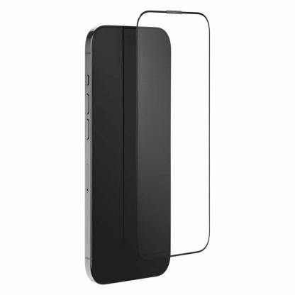 Mujjo Full Cover Tempered Glass 2 Pack - 2 броя стъклени защитни покрития за дисплея на iPhone 15 (черен-прозрачен)