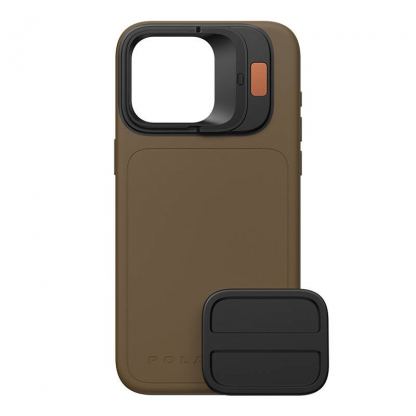 PolarPro LiteChaser Case - хибриден удароустойчив кейс с MagSafe за iPhone 15 Pro (кафяв) 