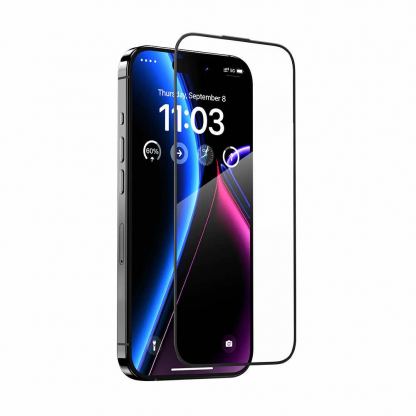 Benks Ultra Shield HD Tempered Glass - стъклено защитно покритие за дисплея на дисплея на iPhone 15 Plus, iPhone 14 Pro Max (черен-прозрачен) 