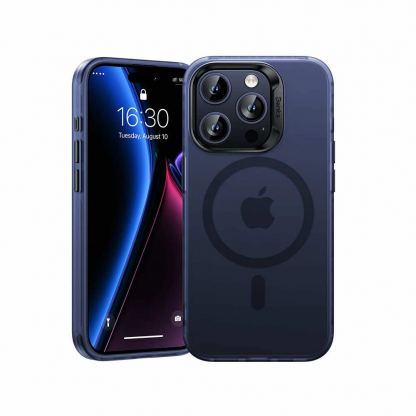 Benks Magnetic Lucid Case - хибриден удароустойчив кейс с MagSafe за iPhone 15 Pro Max (син)