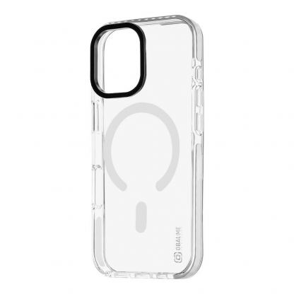 Удароустойчив силиконов (TPU) калъф с MagSafe за iPhone 17 - OBALME MagNetix Bumper MagSafe Case (бял-прозрачен)