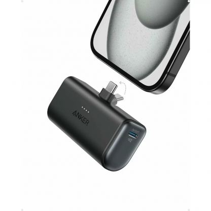 Външна батерия с USB-C конектор - Anker Nano Powerbank With USB-C Connector 5000mAh 22.5W (черен)