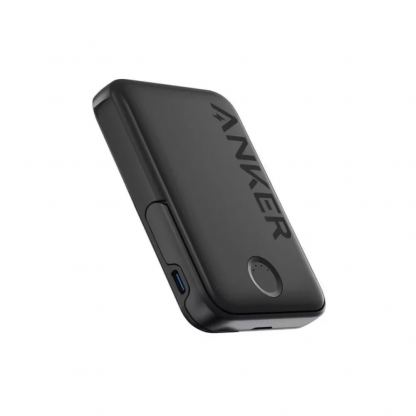 Външна батерия с USB-C порт и безжично зареждане с MagSafe (черен)  - Anker 322 Magnetic Battery MagGo, 5000 mAh