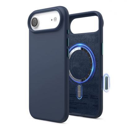 Силиконов (TPU) калъф с MagSafe за iPhone 17 Air  - Elago Magnetic Soft Silicone Case (тъмносин)