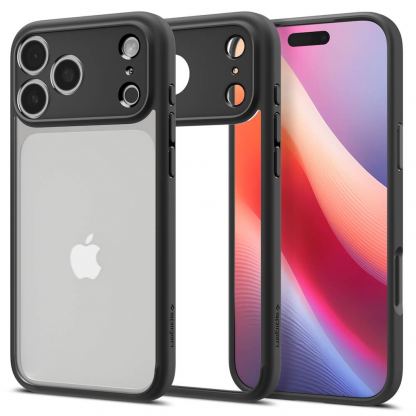 Хибриден кейс с висока степен на защита за iPhone 17 Pro Max - Spigen Ultra Hybrid Case (черен-прозрачен)
