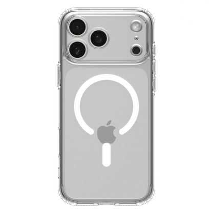 Хибриден кейс с висока степен на защита с MagSafe за iPhone 17 Pro - Spigen Ultra Hybrid MagSafe Case (бял-прозрачен)