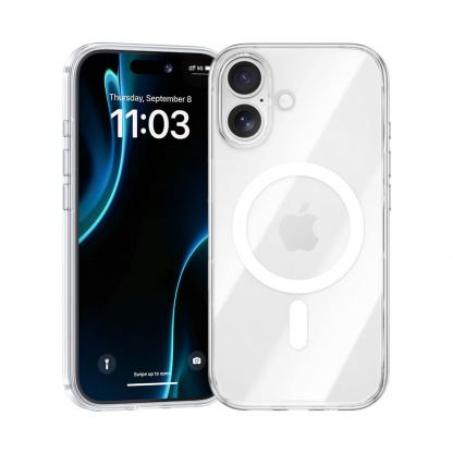Хибриден удароустойчив кейс с MagSafe за iPhone 17 - Benks Magnetic Crystal Camera Control Button Case (прозрачен)