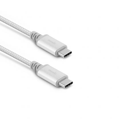 USB-C кабел за Macbook и устройства с USB-C (100см) - Moshi Integra USB-C 60W Charge Cable (светлосив)