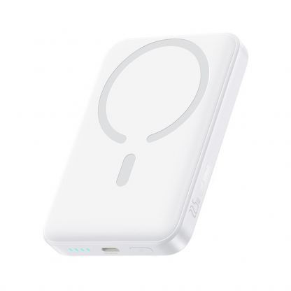 Преносима външна батерия с USB-C порт и безжично зареждане с MagSafe - Baseus EnerFill FM11 Magnetic Wireless Charging Power Bank 10000 mAh 22.5W (бял)
