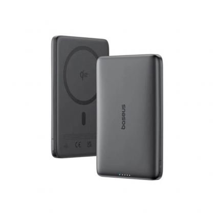 Ултратънка преносима външна батерия с USB-C изход и безжично зареждане с MagSafe - Baseus PicoGo AM41 Ultra Slim Qi2 Magnetic Wireless Charging Power Bank 10000 mAh 27W (черен)