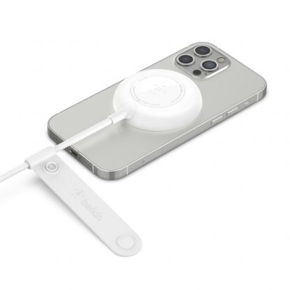 Поставка (пад) за безжично зареждане за iPhone с Magsafe - Belkin Boost Charge USB-C Magnetic Wireless Charging Pad 7.5W (бял)